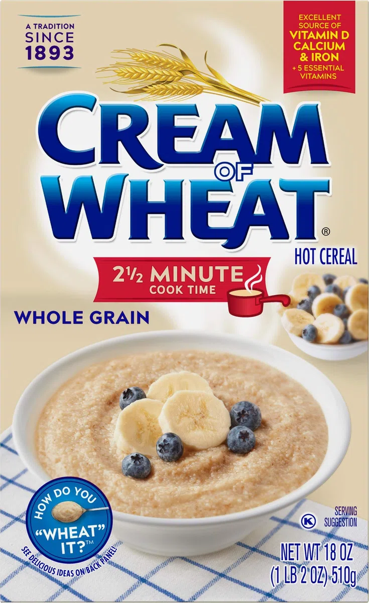 Cream of Wheat Hot Cereal, Whole Grain, 18 Ounce (Pack of 12)