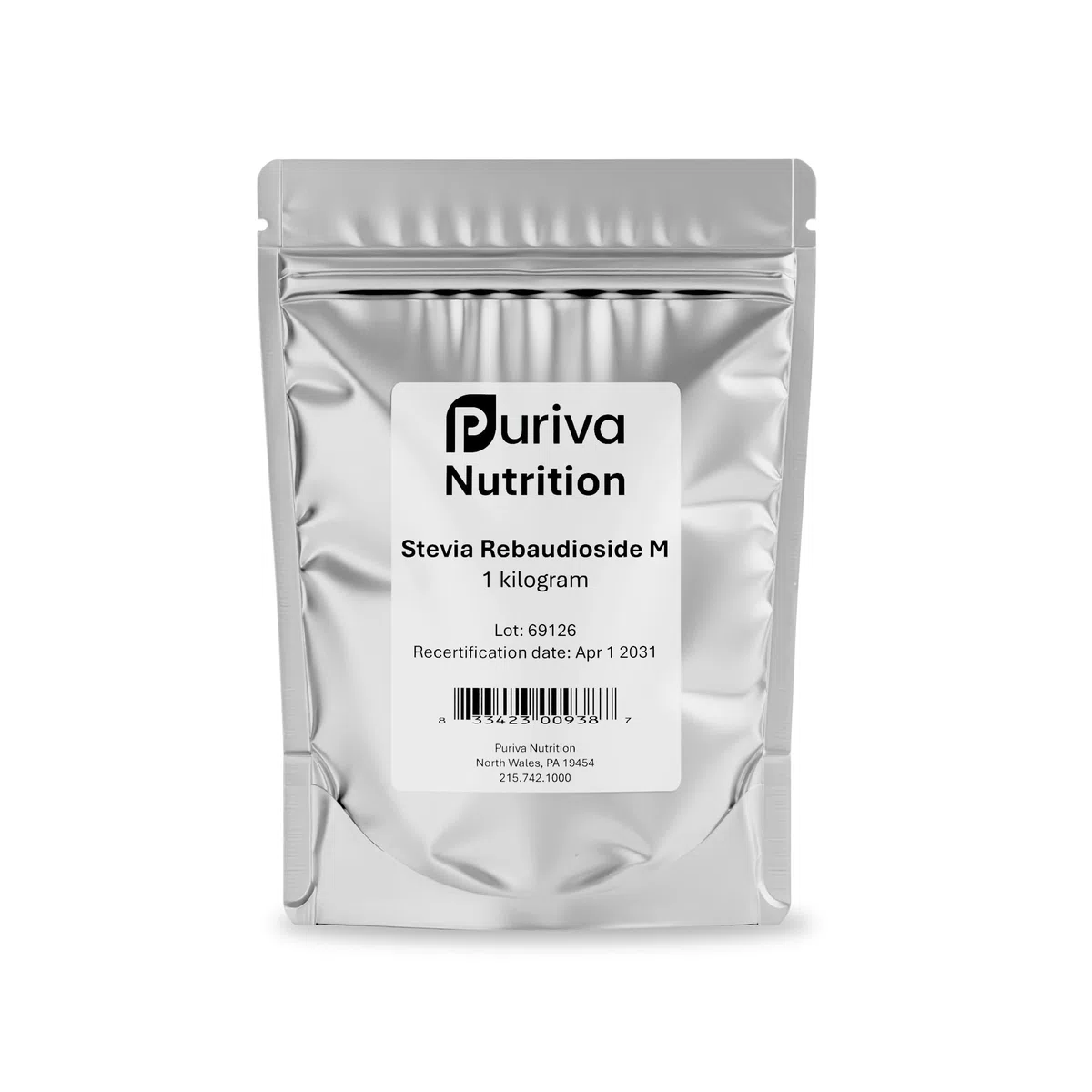 Puriva Nutrition Stevia Pulver Reb M, (Reb-M | Rebaudioside M), 1 kg
