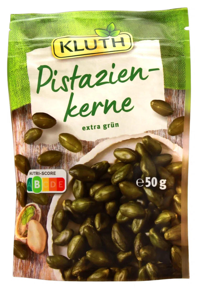 Kluth Pistazienkerne extra grün, 18er Pack (18 x 50g)