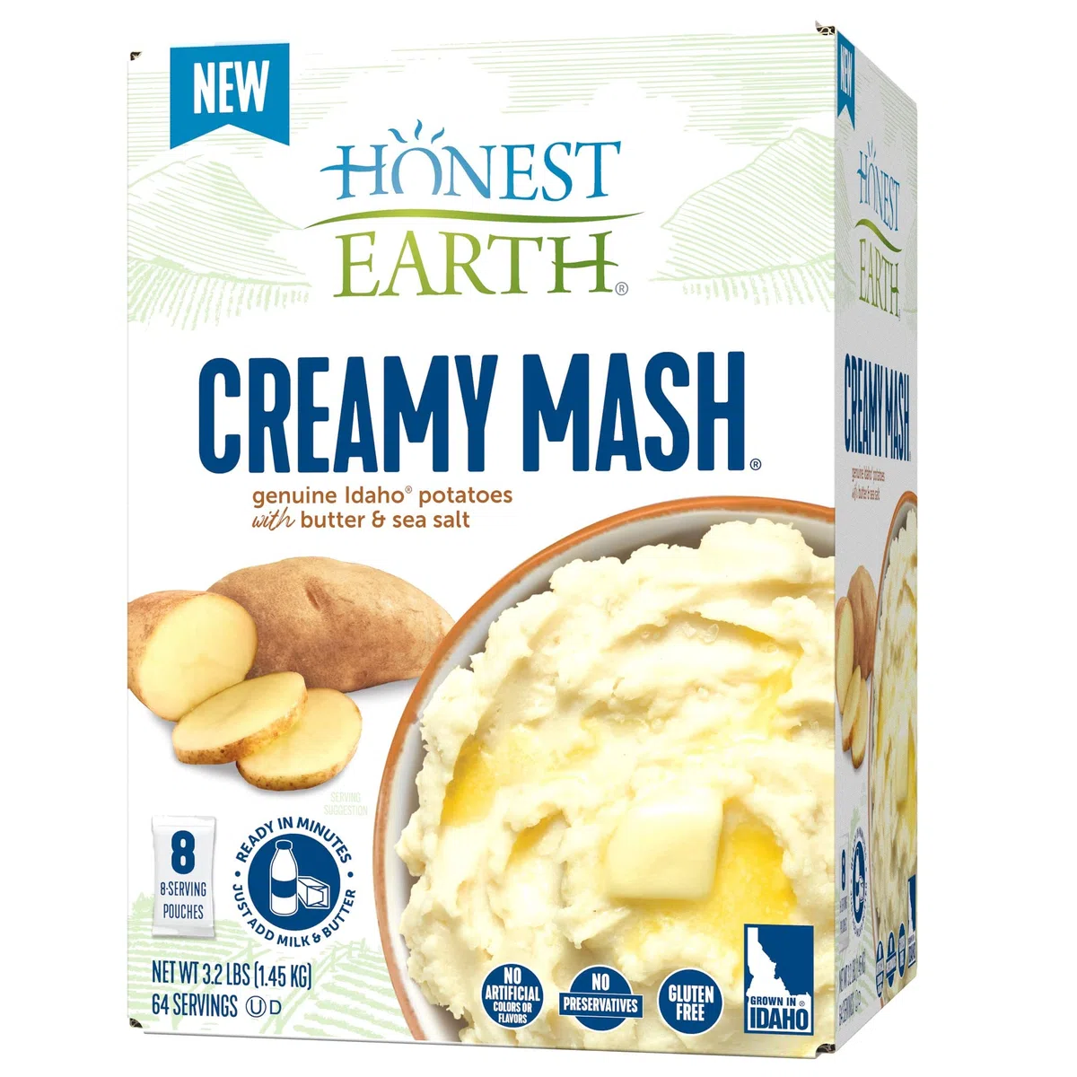 Honest Earth Cremige Kartoffelbrei, 1,6 kg, 180 ml, 8 Stück