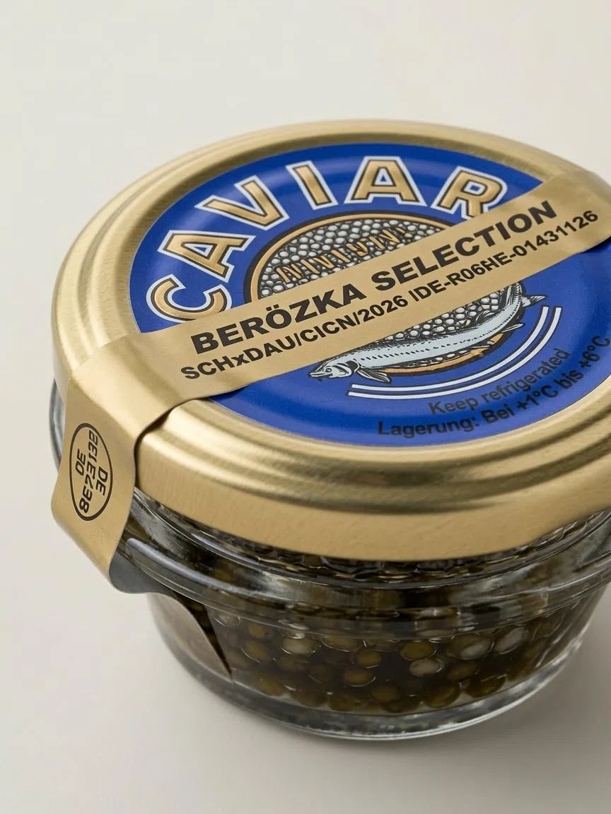 50 g Schwarzer Stör Kaviar/Osietra Caviar/Сaviar Sturgeon/Störkaviar Malossol