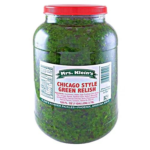 Mrs. Klein's Chicago Style Hot Dog Relish-Bulk 3,5 l Extra grünes süßes Genuss für Hotdogs und Hamburger