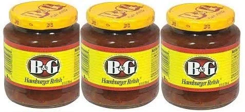 B&G Red Hamburger-Relish, 3 Stück