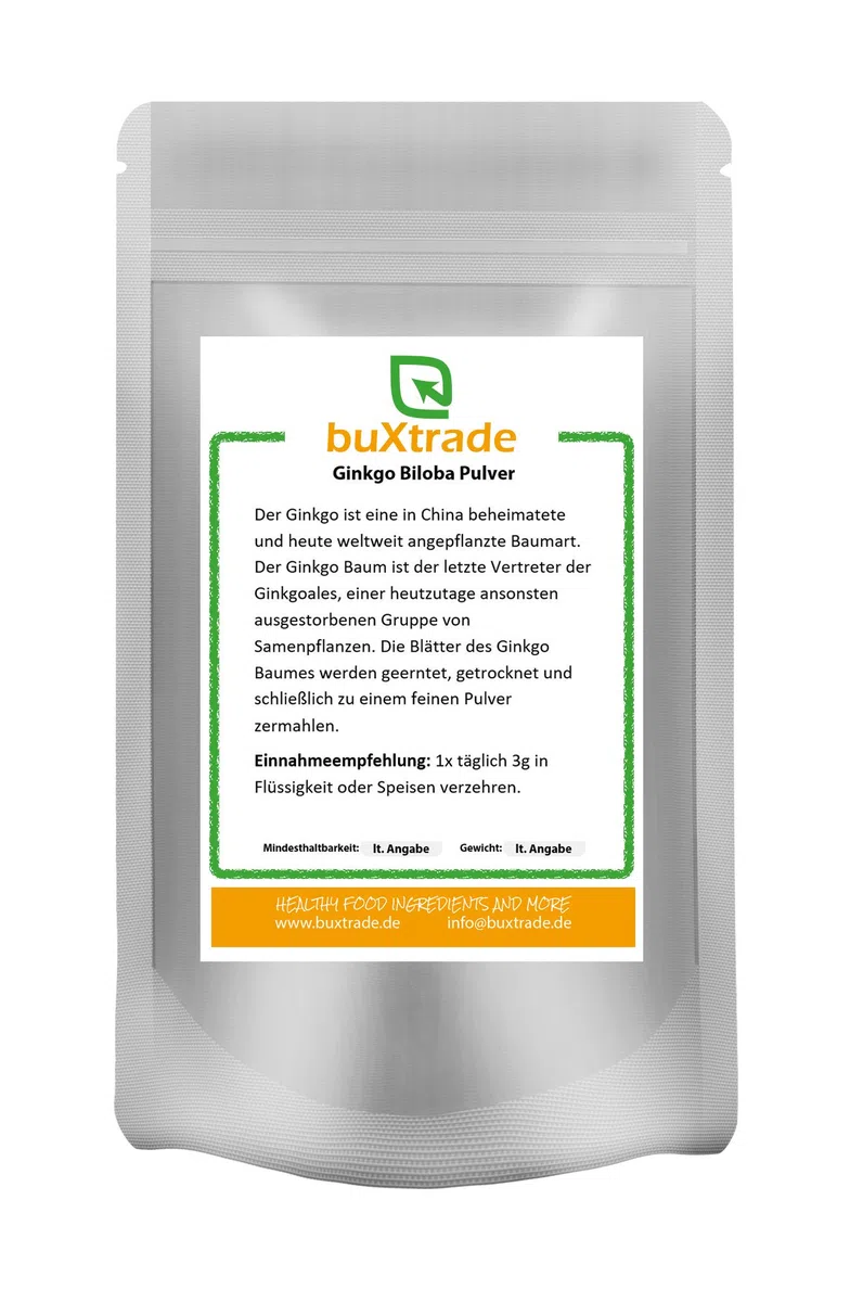25 kg Ginkgo Biloba Pulver | Ginkgo Baum | Superfood | gemahlen | Buxtrade |