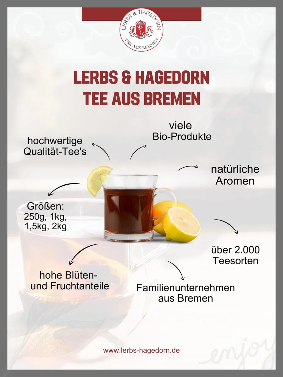 Lerbs & Hagedorn, Weißer China Tee Tai Mu Long Zhu Bio | Weich, Humid, Süßlich 1kg Ca. (81 Liter)