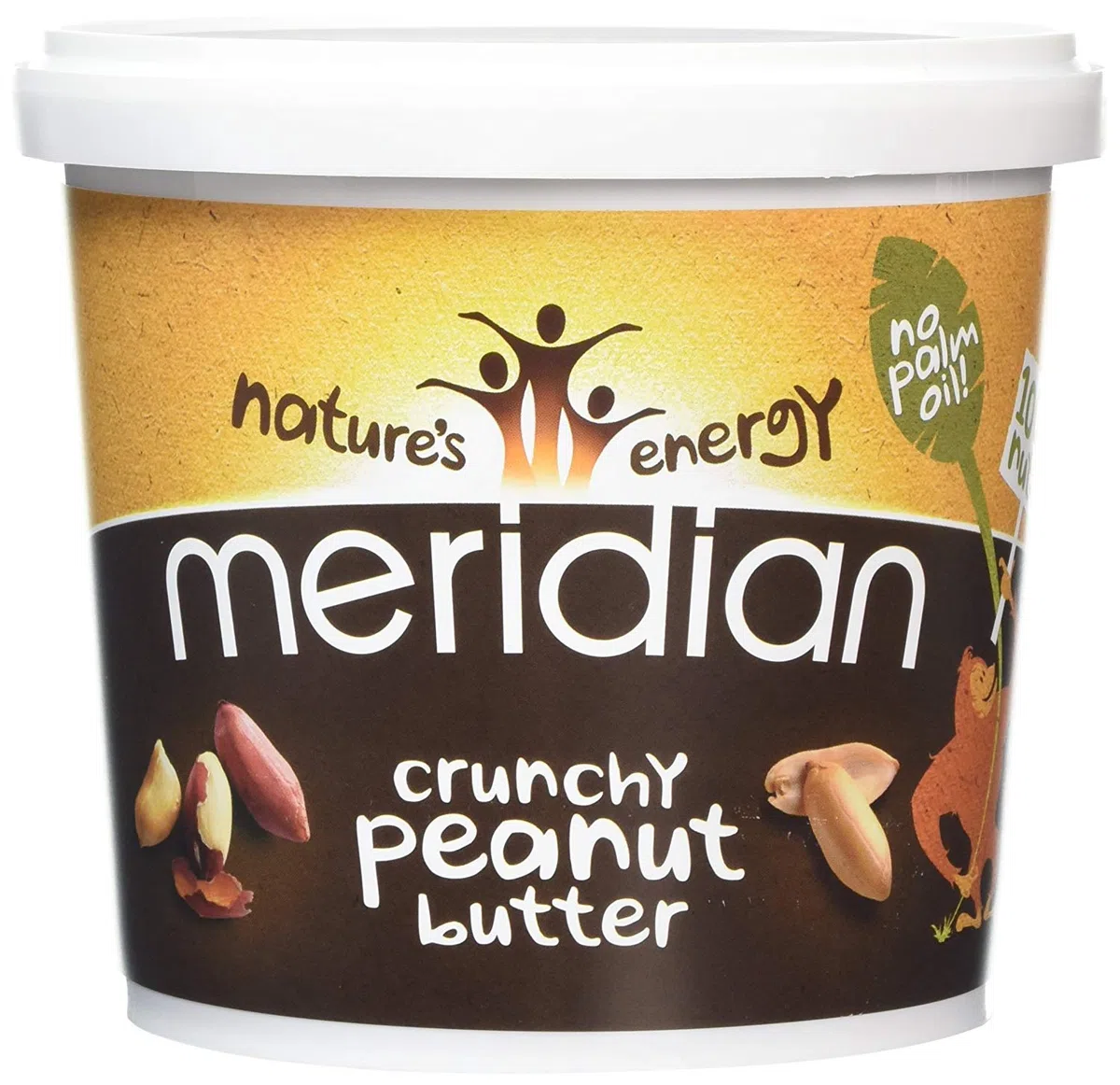 Meridian Erdnussbutter Bio, ohne Zusatz von Salz, 1 kg, 4 Stück